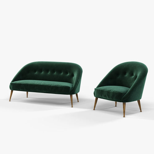 Brabbu Malay armchair and sofa 3D model 3