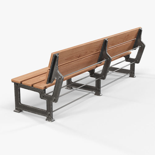 Industriart bench Lavka 3D model 4