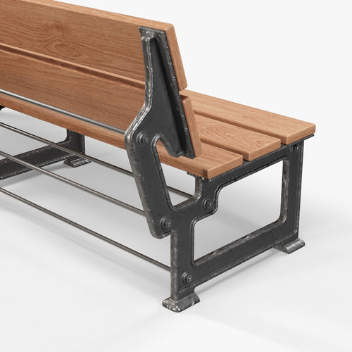 Industriart bench Lavka 3D model 5