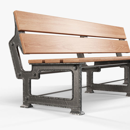 Industriart bench Lavka 3D model 6