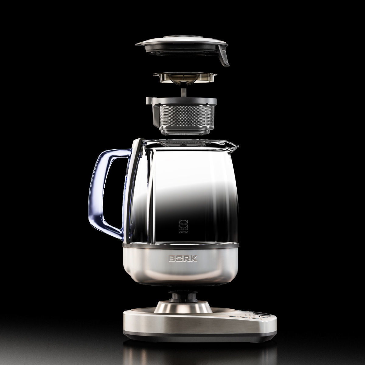 Bork K810 electric kettle Low-poly 3D model_9