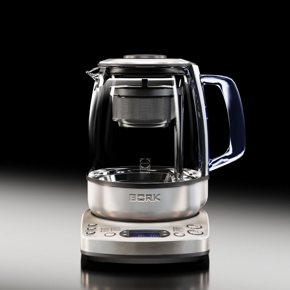 Bork K810 electric kettle Low-poly 3D model_3