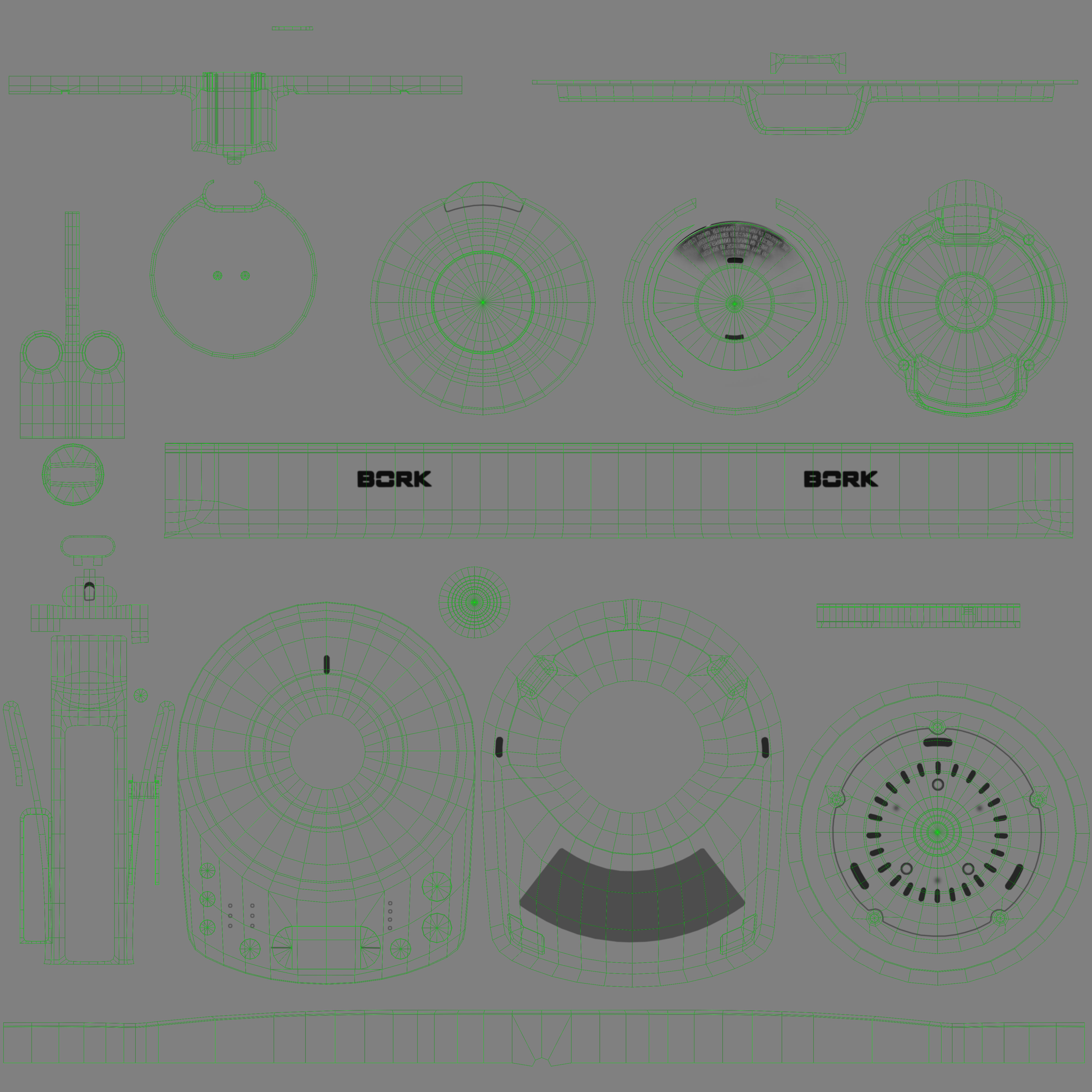 Bork K810 electric kettle Low-poly 3D model_17
