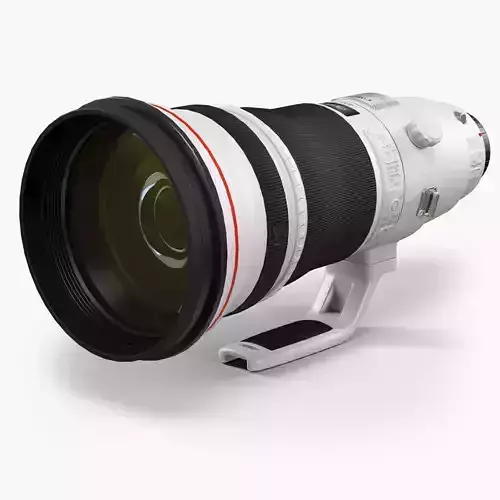 Canon EF 400mm f 2-8L IS II USM Super Telephoto Lens Low-poly 3D model