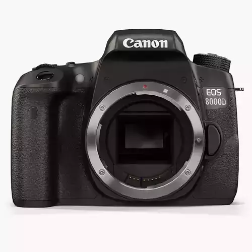 Canon EOS 8000D DSLR camera Low-poly 3D model