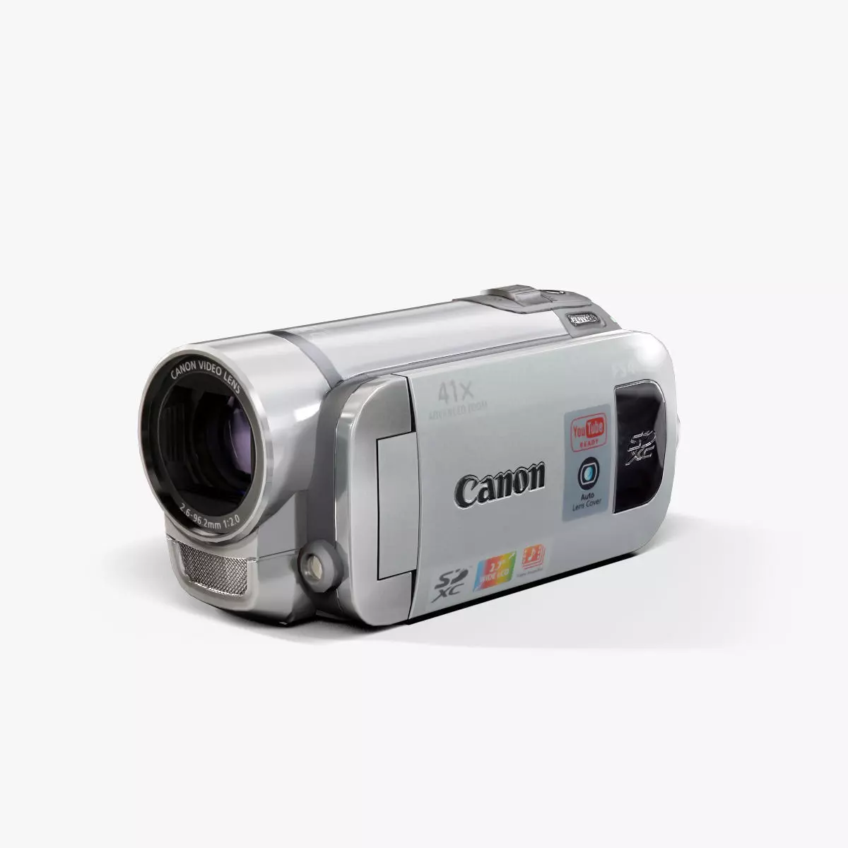 Canon FS400 Silver camcorder Low-poly 3D model_0