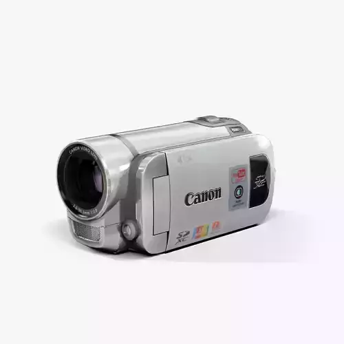 Canon FS400 Silver camcorder Low-poly 3D model