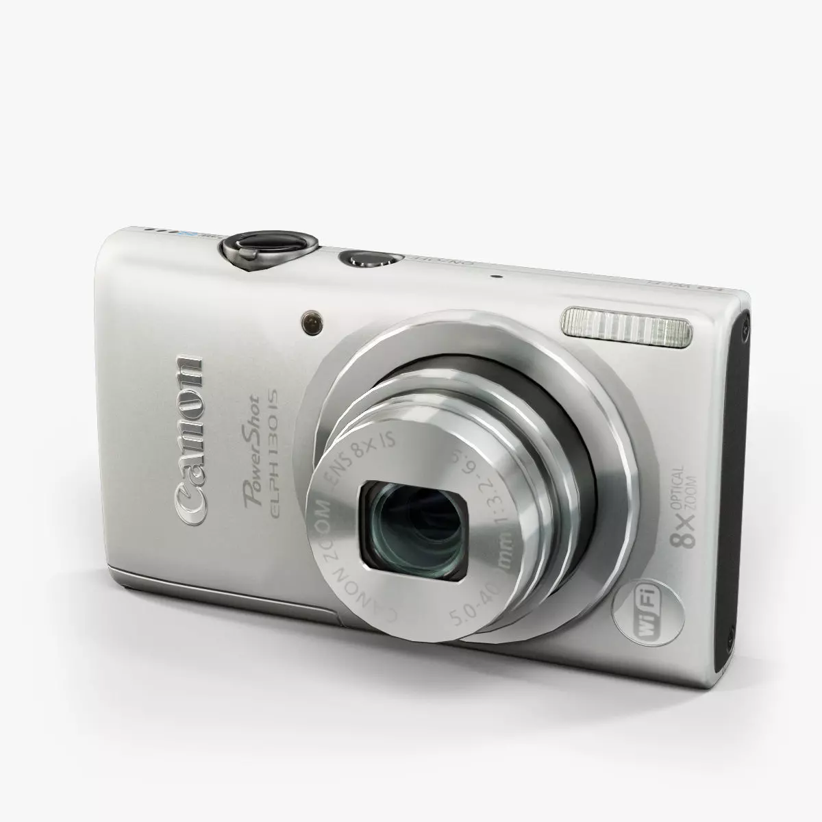 Canon PowerShot Elph 130 Is compact digital camera Low-poly 3D model_0