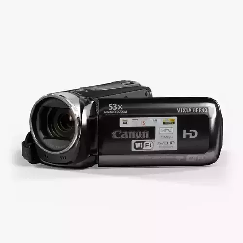 Canon Vixia HF R40 camcorder Low-poly 3D model