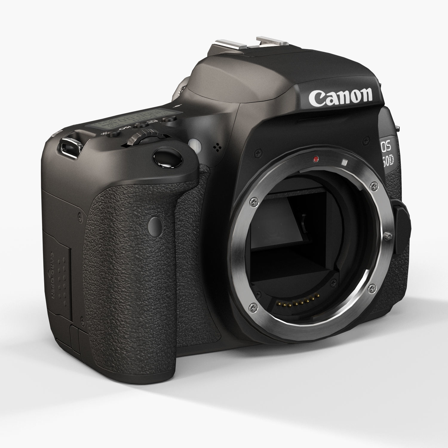 Canon EOS 760D DSLR camera Low-poly 3D model_3