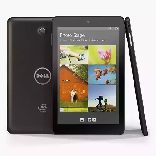 Dell Venue 8 tablet Low-poly 3D model