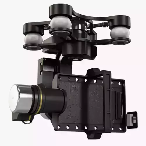 DJI Zenmuse H4-3D gimbal for GoPro Hero3-4 Low-poly 3D model