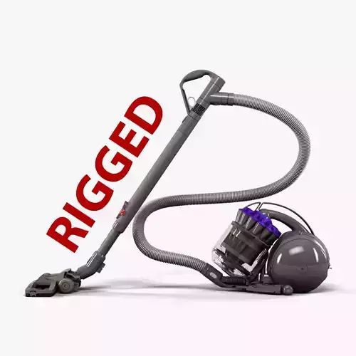 Dyson DC37 vacuum cleaner Low-poly 3D model