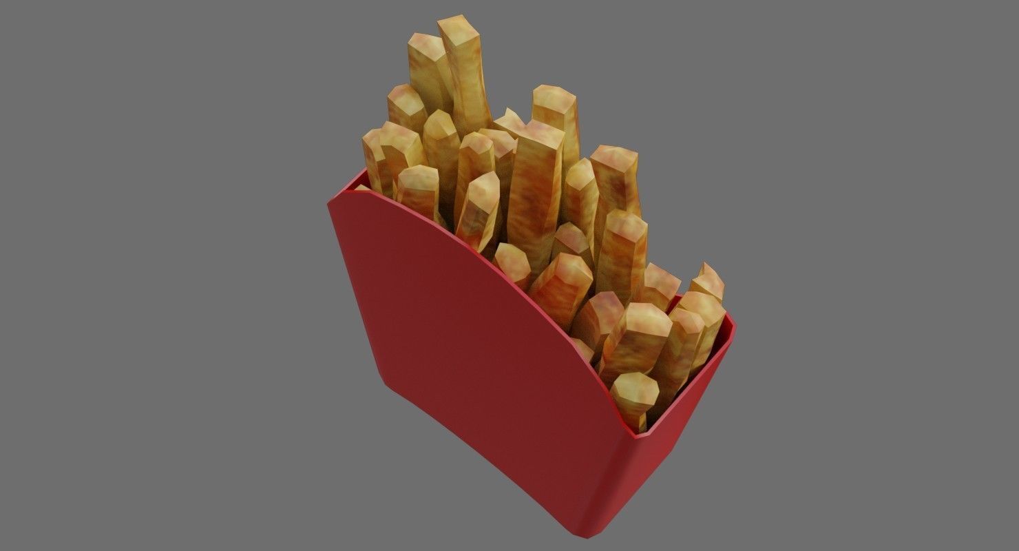 French Fries 1A Low-poly 3D model_5