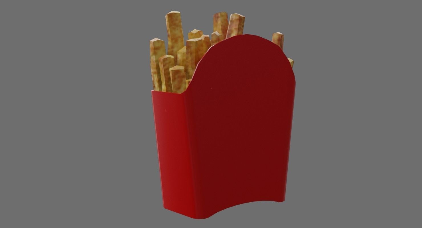 French Fries 1A Low-poly 3D model_6