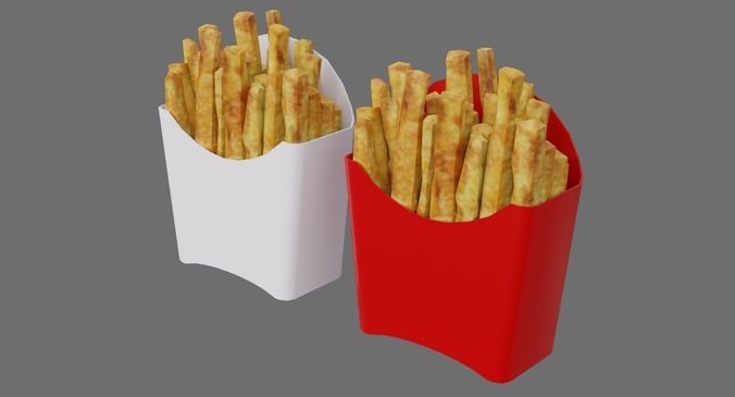 French Fries 1A Low-poly 3D model