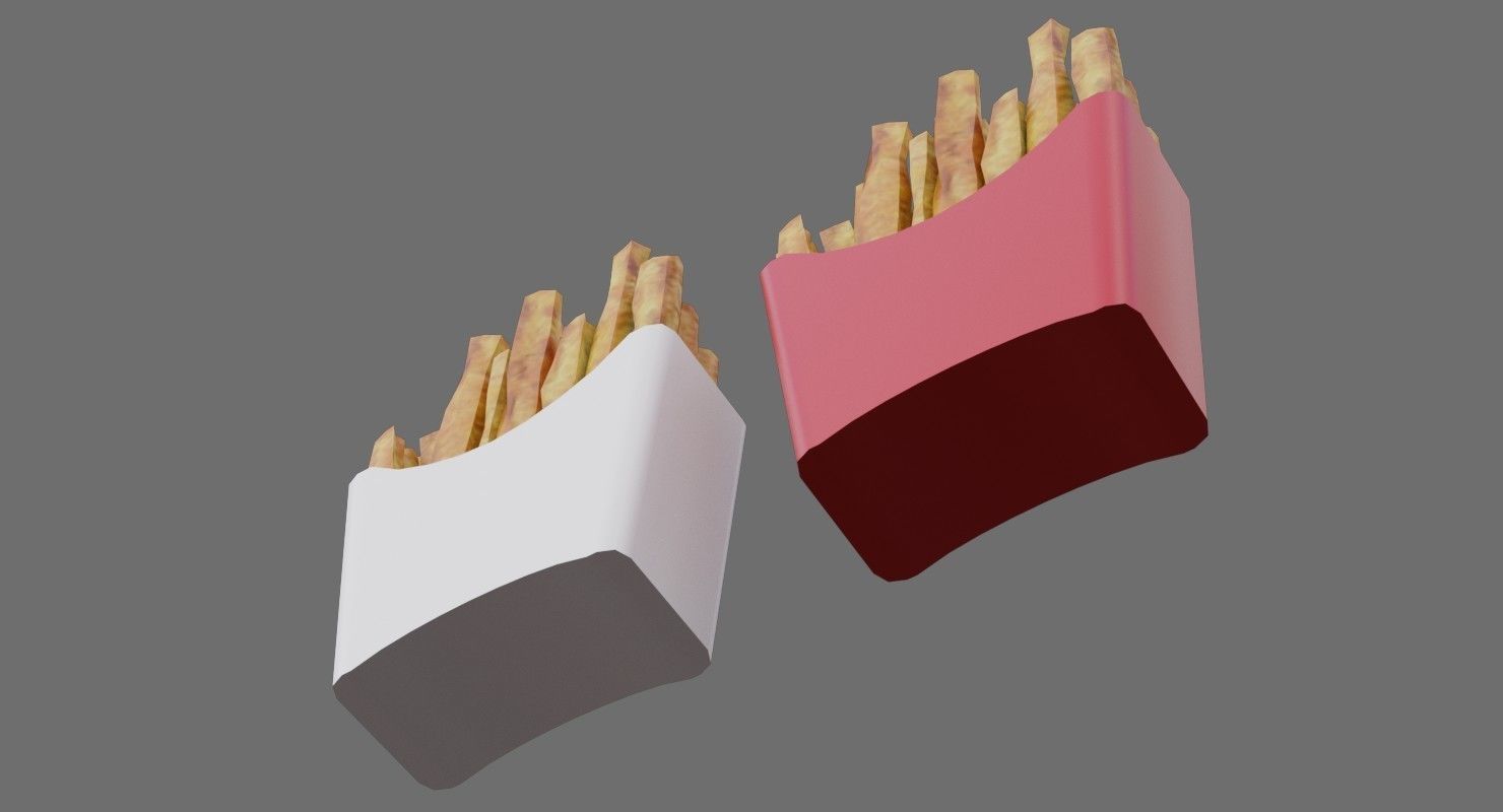 French Fries 1A Low-poly 3D model_2