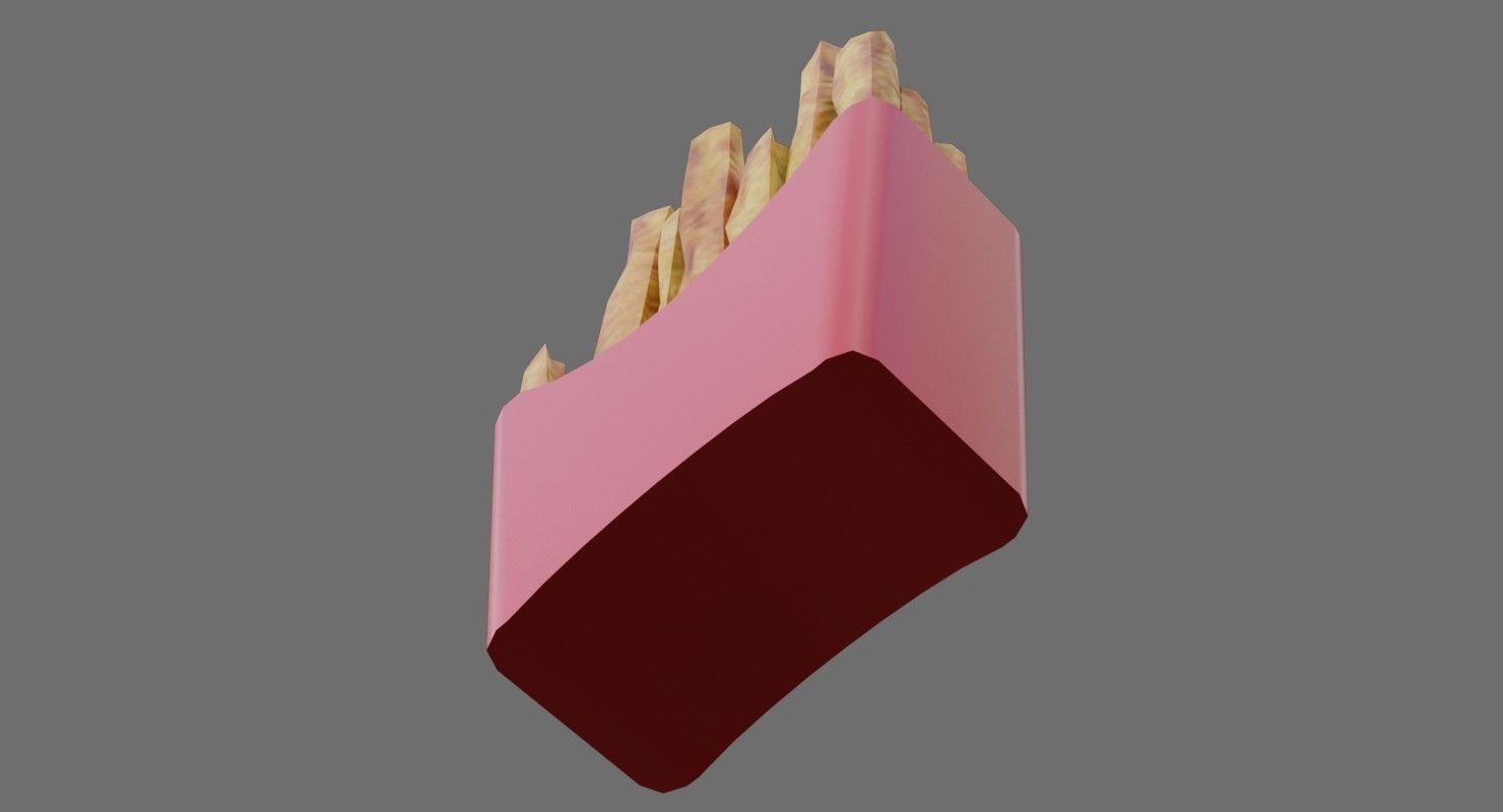 French Fries 1A Low-poly 3D model_7