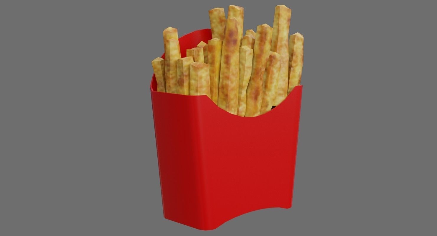 French Fries 1A Low-poly 3D model_4