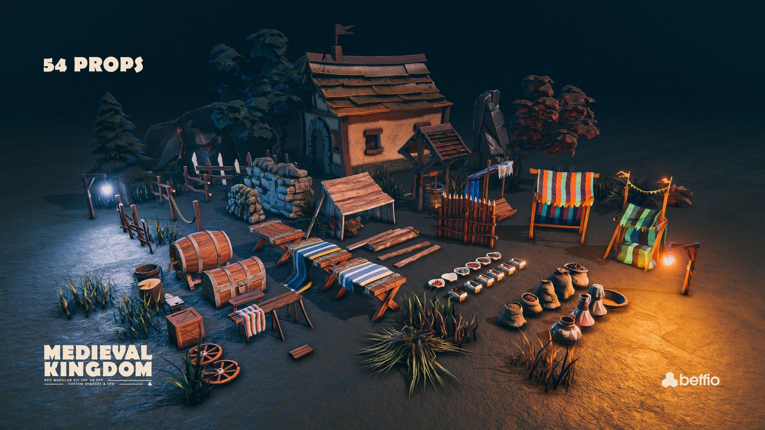 RPG Medieval Kingdom - Unity3D  UE4 Low-poly 3D model_26