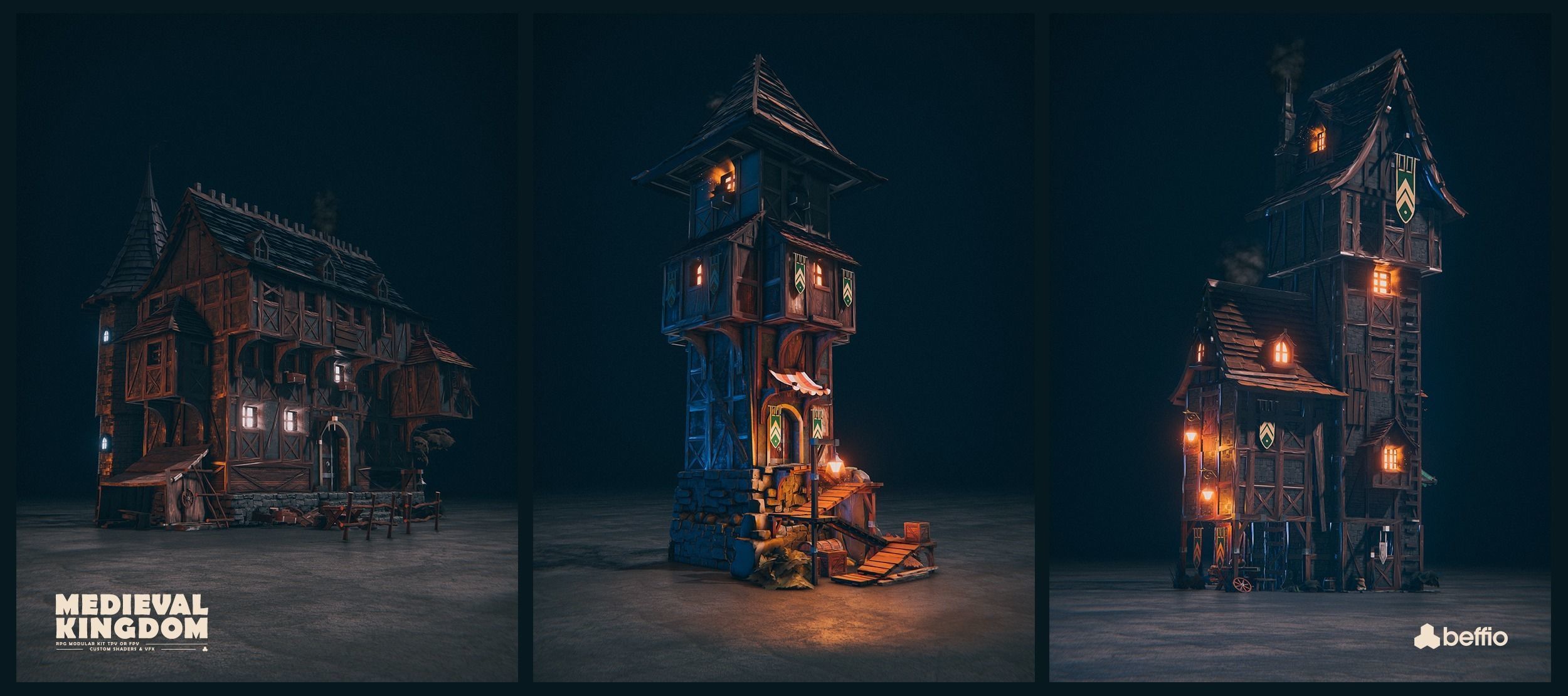 RPG Medieval Kingdom - Unity3D  UE4 Low-poly 3D model_10