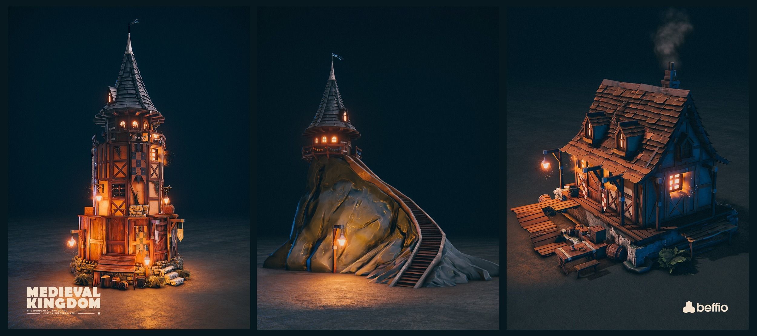 RPG Medieval Kingdom - Unity3D  UE4 Low-poly 3D model_15