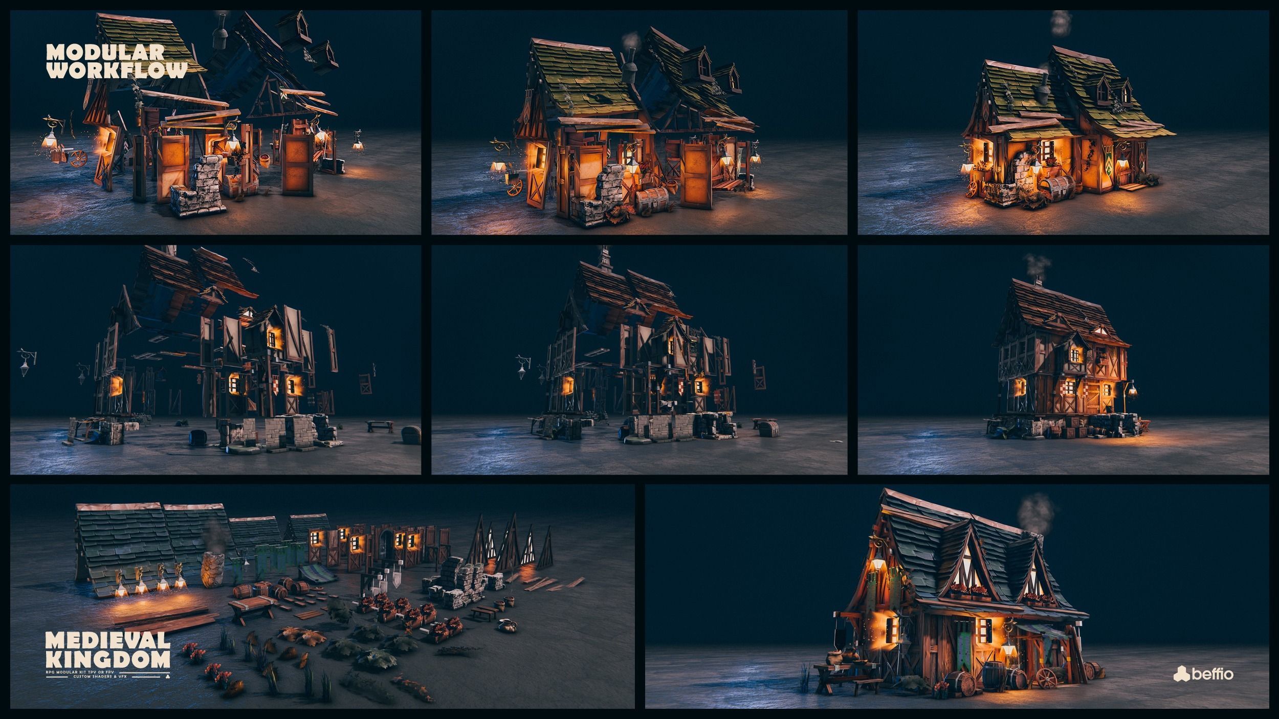 RPG Medieval Kingdom - Unity3D  UE4 Low-poly 3D model_4