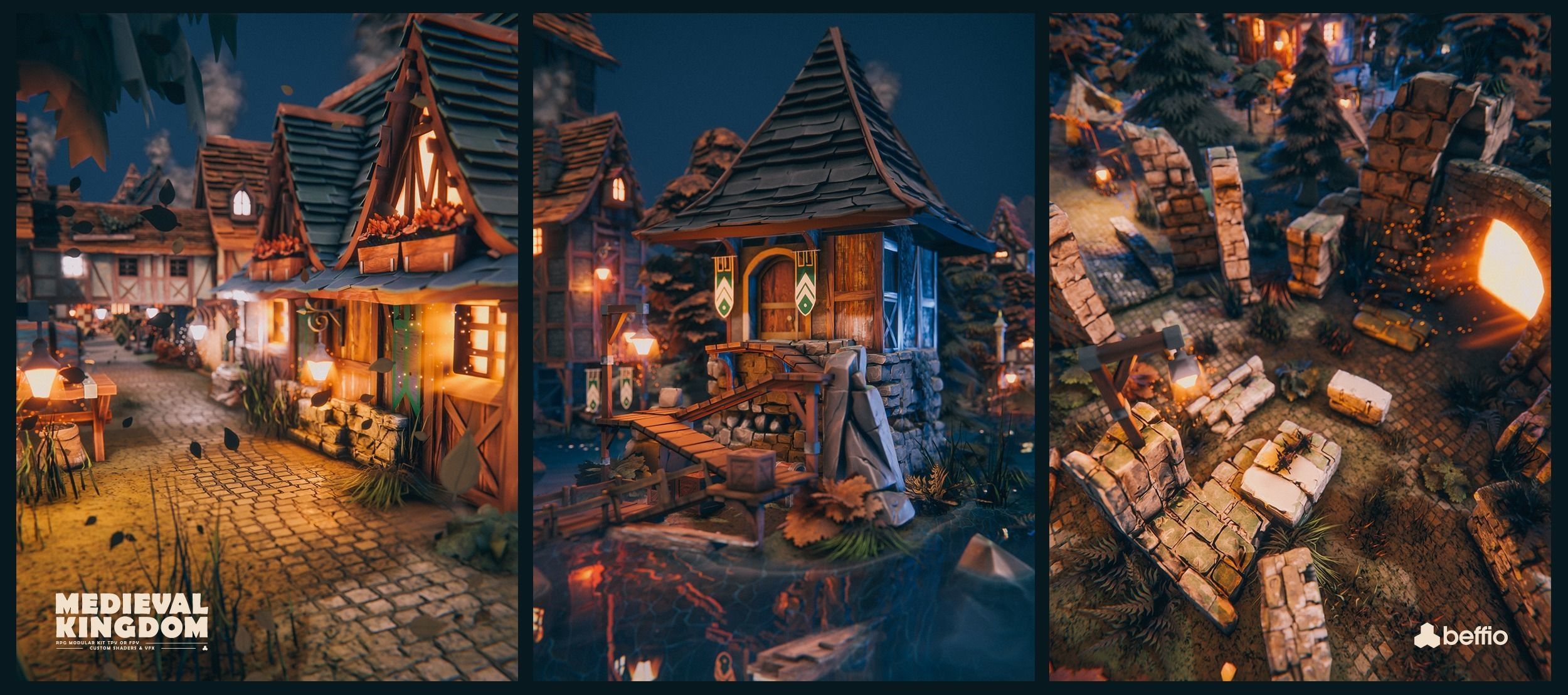 RPG Medieval Kingdom - Unity3D  UE4 Low-poly 3D model_8