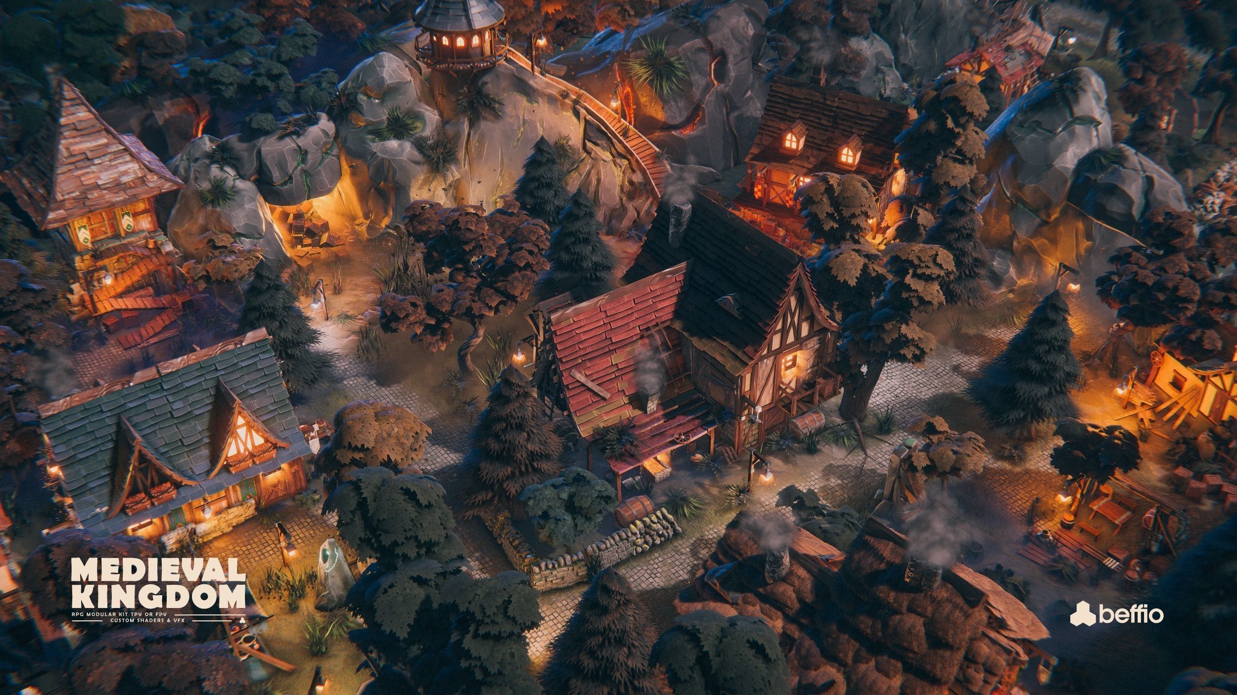 RPG Medieval Kingdom - Unity3D  UE4 Low-poly 3D model_12