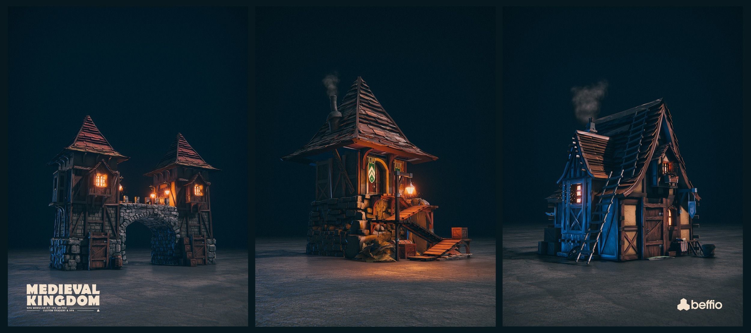 RPG Medieval Kingdom - Unity3D  UE4 Low-poly 3D model_13