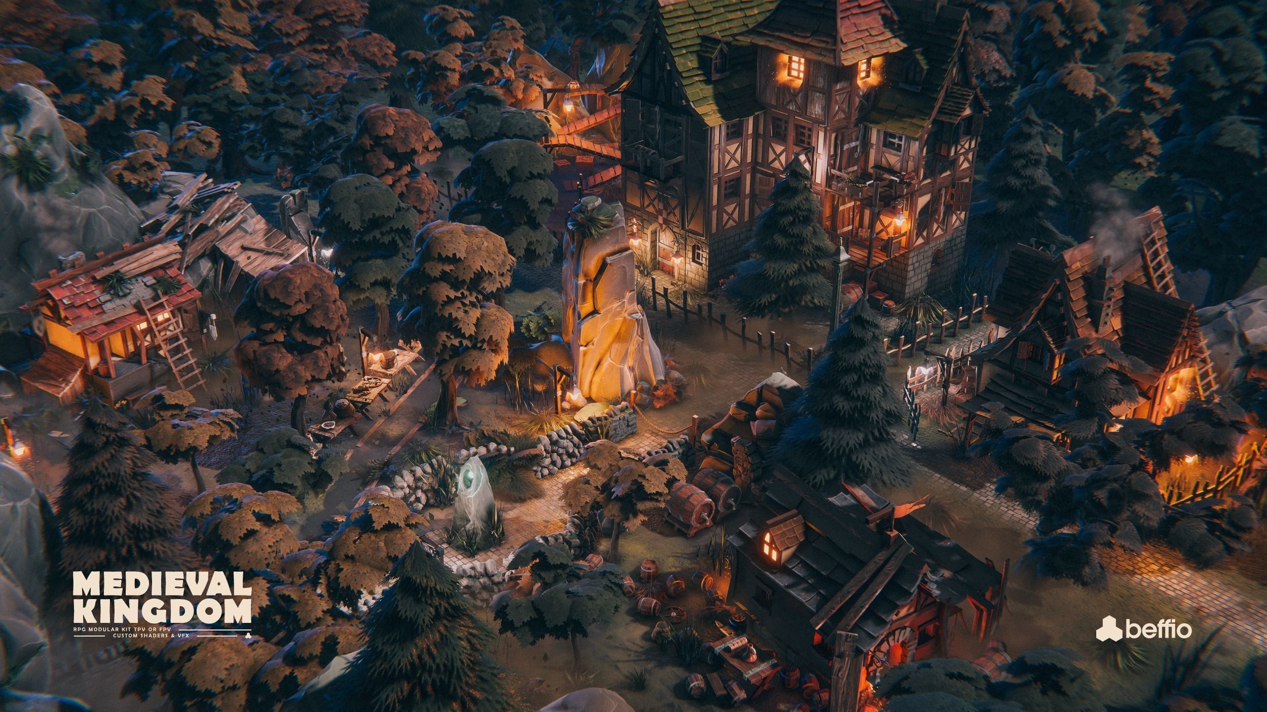 RPG Medieval Kingdom - Unity3D  UE4 Low-poly 3D model_9