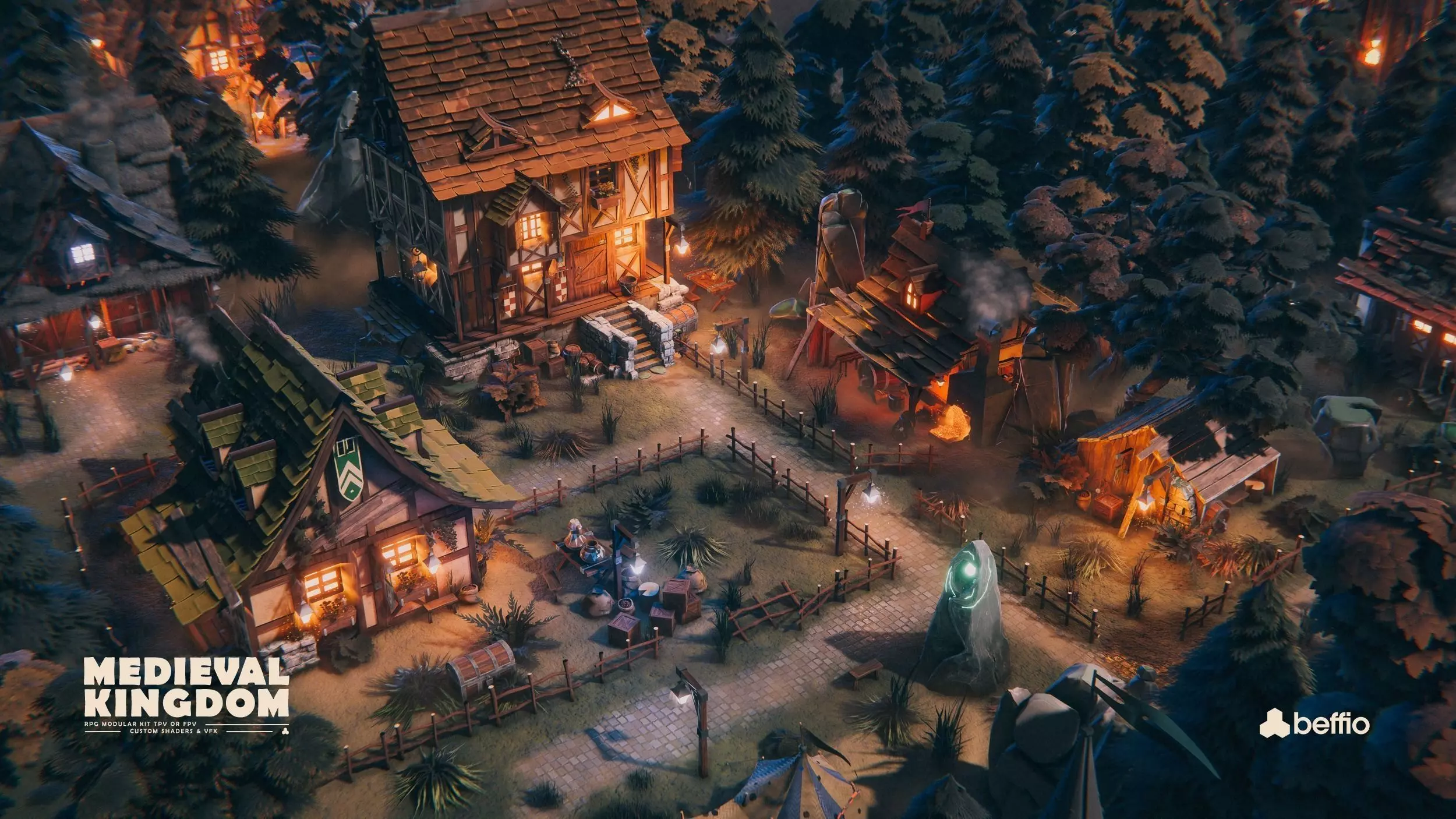 RPG Medieval Kingdom - Unity3D  UE4 Low-poly 3D model_0