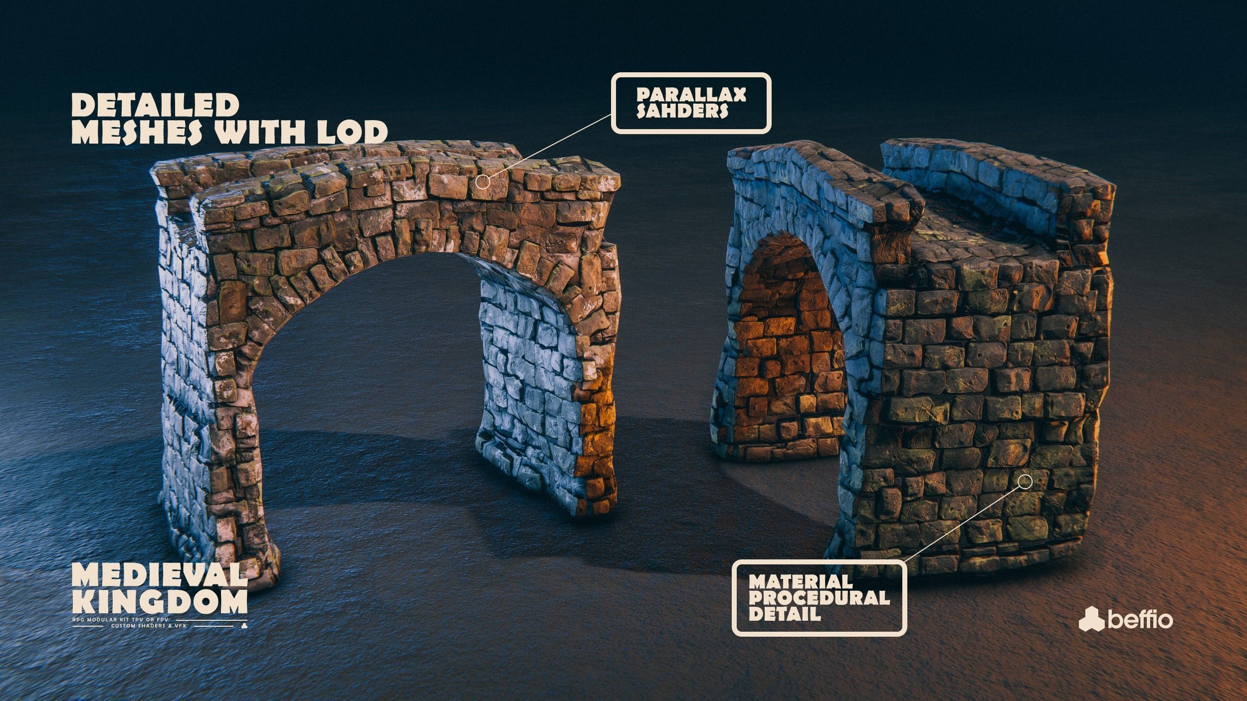 RPG Medieval Kingdom - Unity3D  UE4 Low-poly 3D model_25
