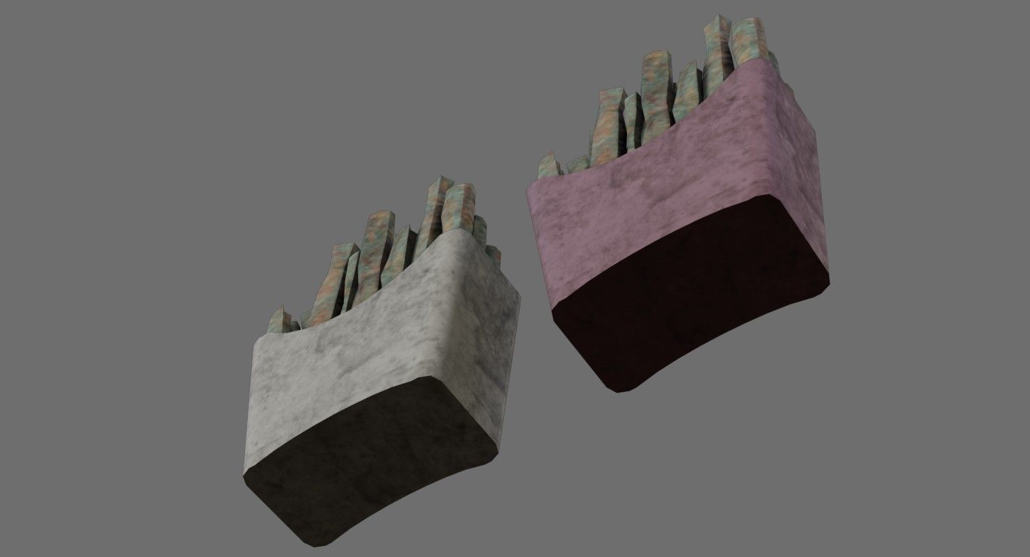 French Fries 1B Low-poly 3D model_2