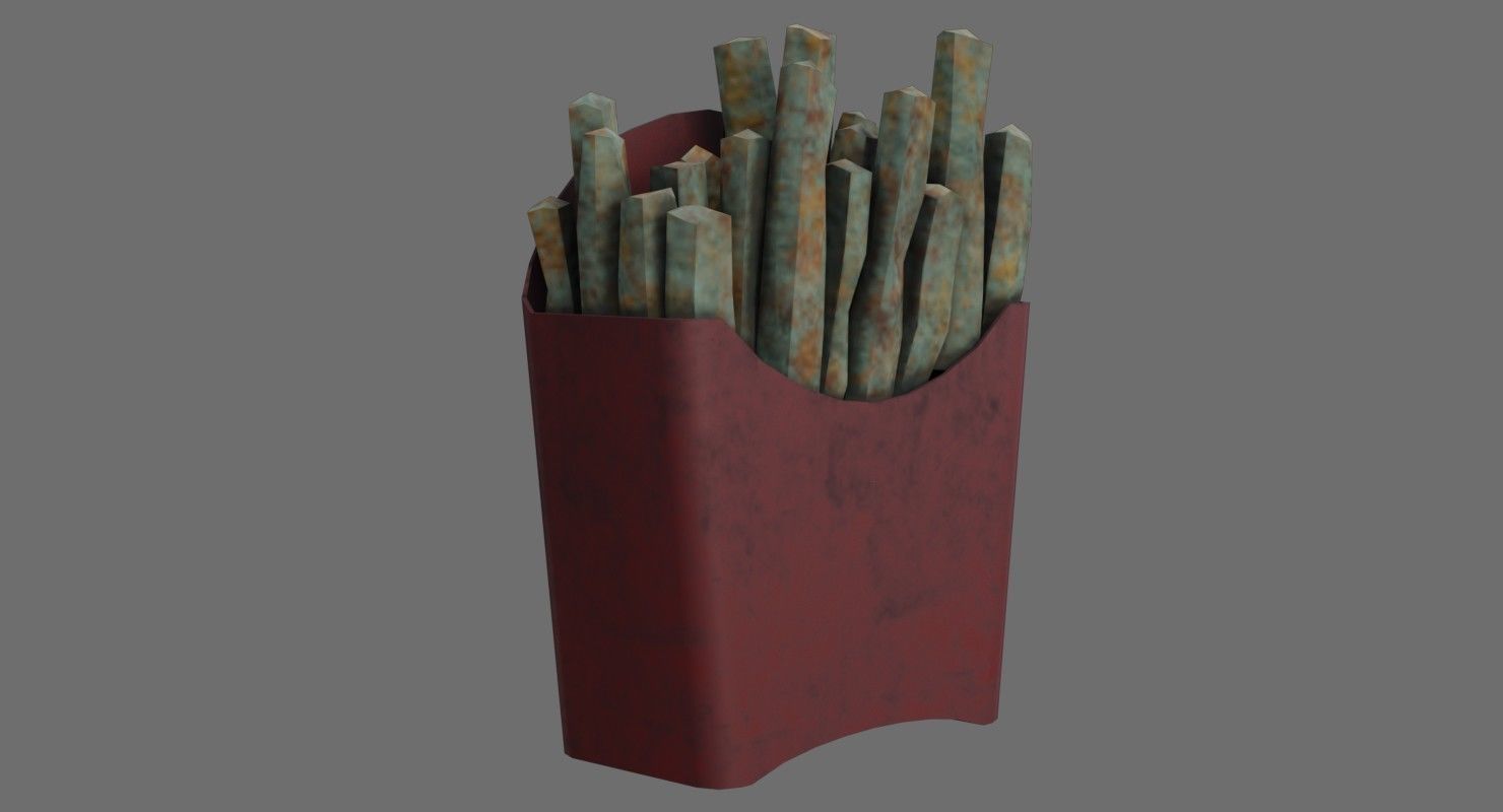 French Fries 1B Low-poly 3D model_4