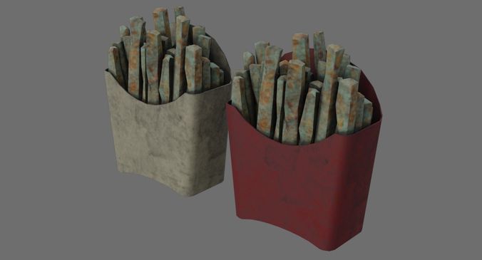 French Fries 1B Low-poly 3D model