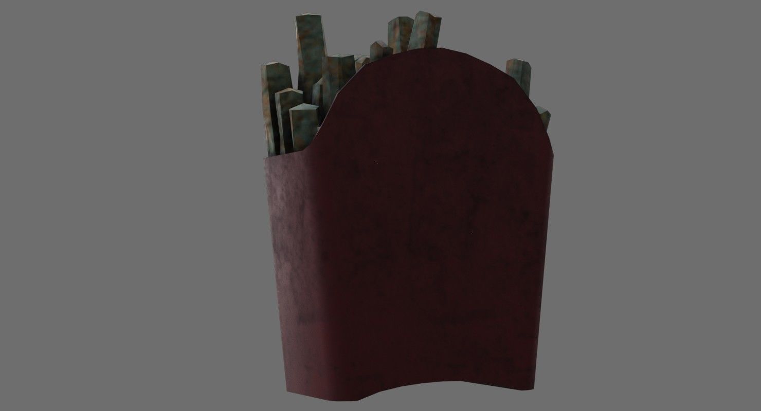 French Fries 1B Low-poly 3D model_6