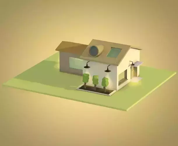 dreamy atmosphere small cozy home and garage