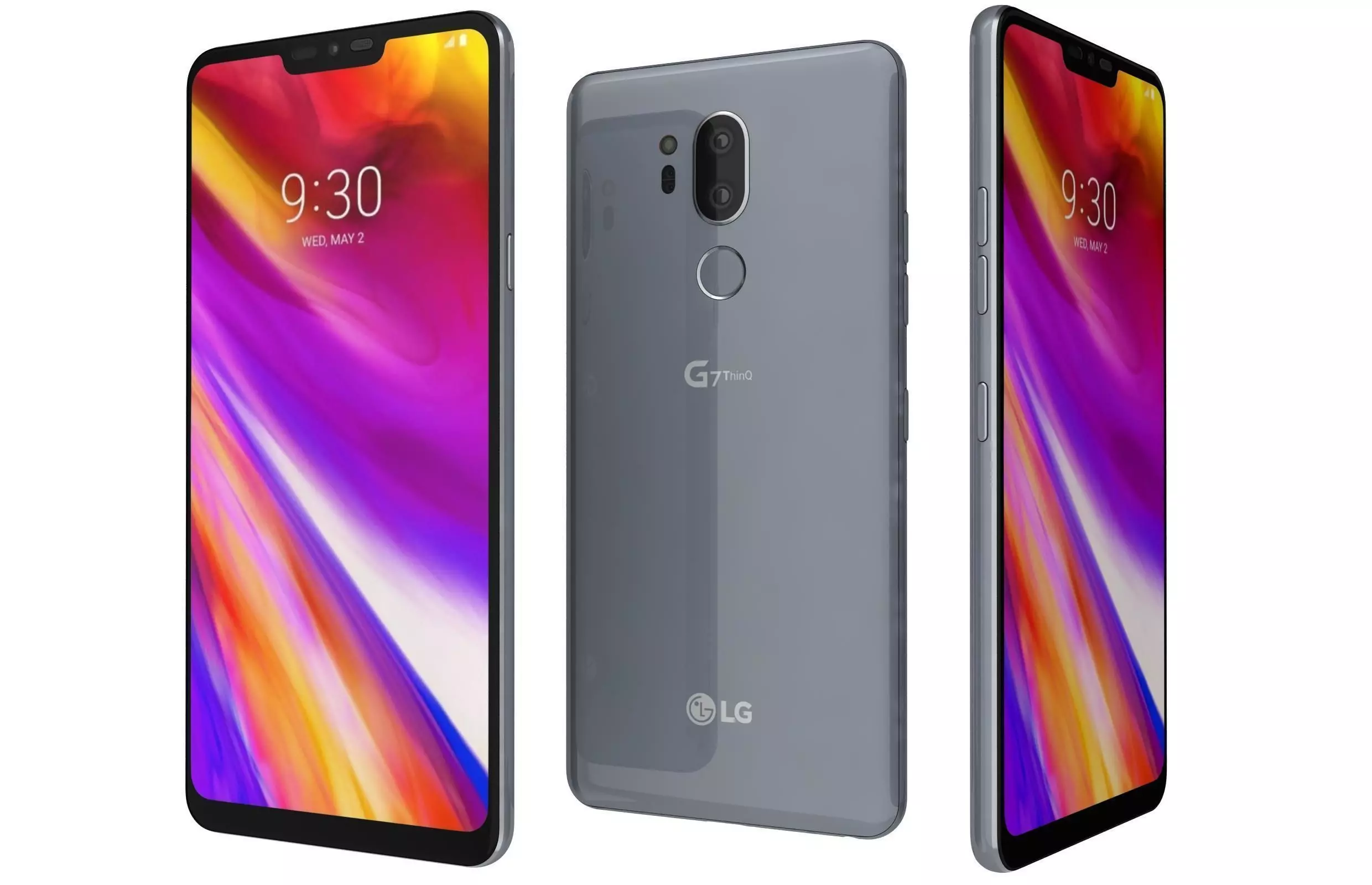 LG G7 ThinQ Platinum Gray 3D model