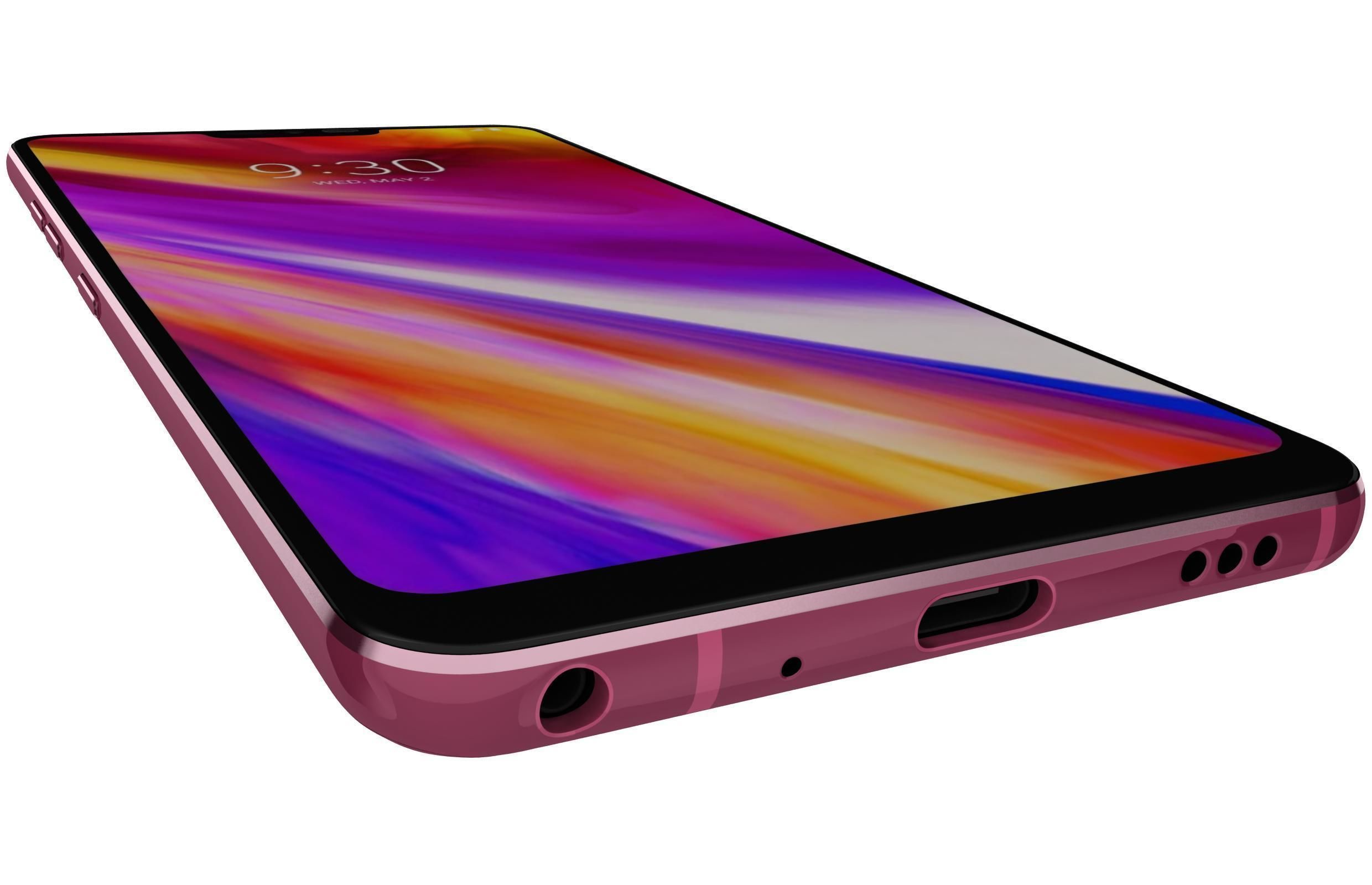 LG G7 ThinQ Raspberry Rose 3D model_7