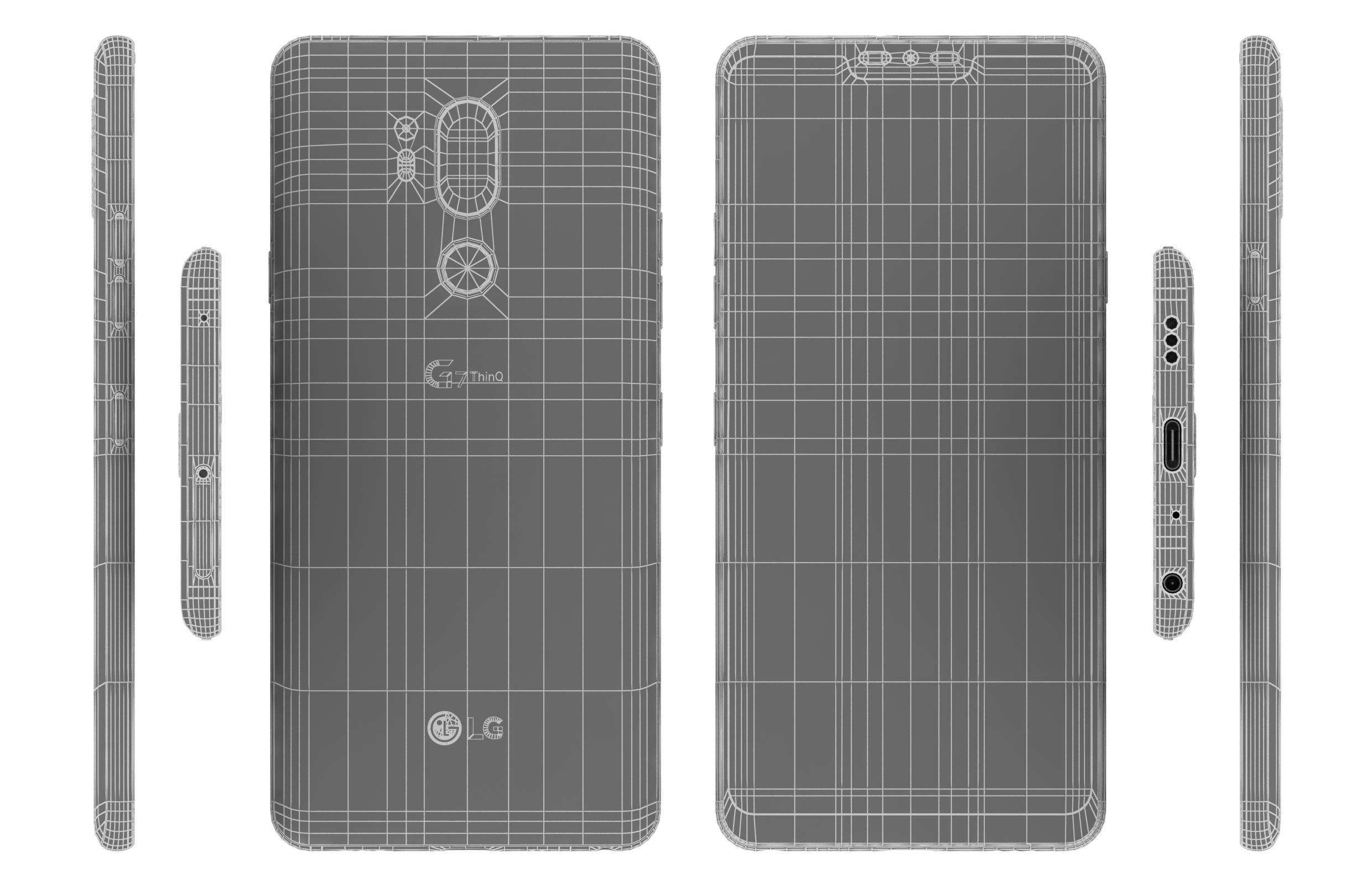 LG G7 ThinQ Raspberry Rose 3D model_11