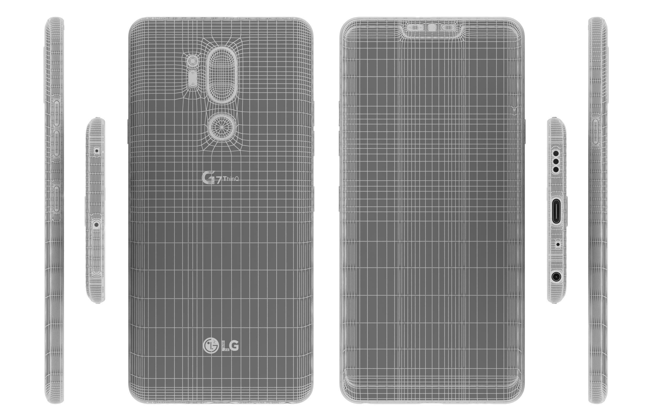LG G7 ThinQ Raspberry Rose 3D model_12
