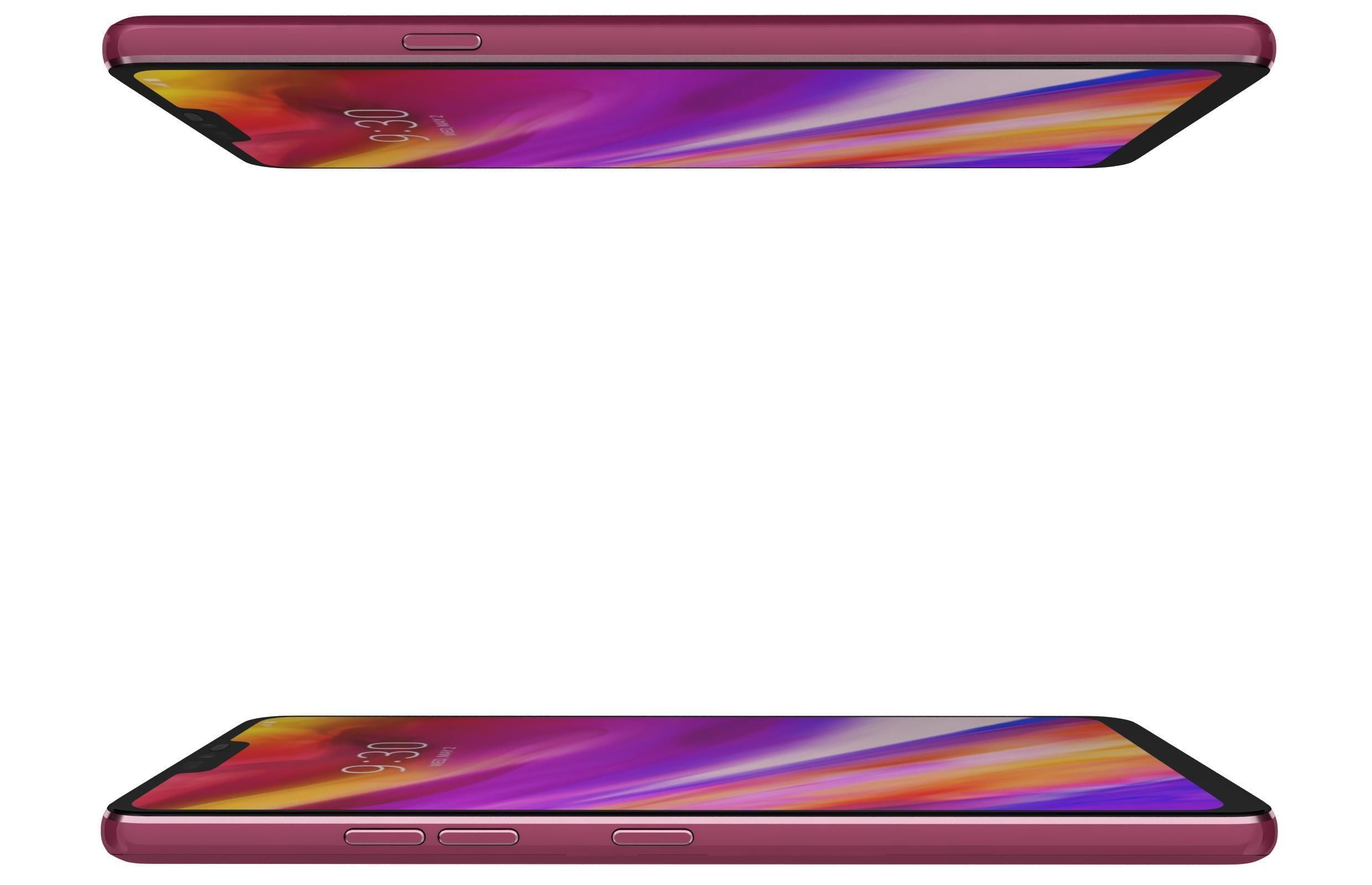 LG G7 ThinQ Raspberry Rose 3D model_2