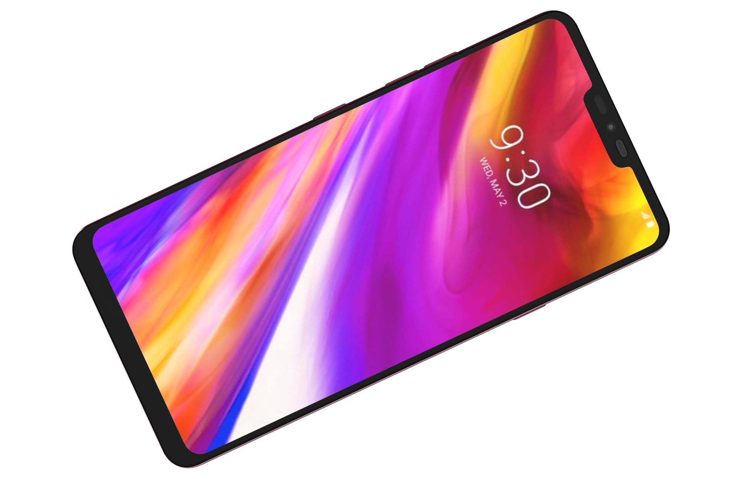 LG G7 ThinQ Raspberry Rose 3D model_4