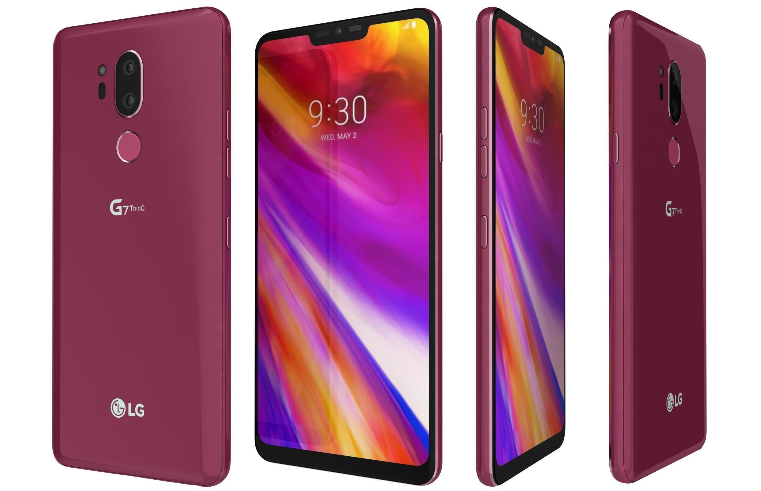 LG G7 ThinQ Raspberry Rose 3D model_1