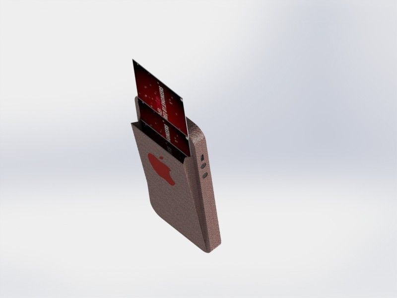 IPHONE 5 business cards Free 3D model_9