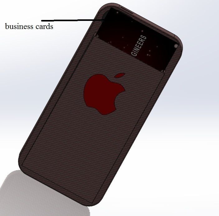 IPHONE 5 business cards Free 3D model_10