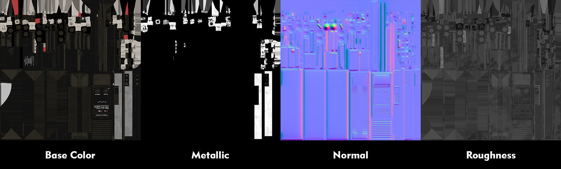 Vintage Walkie Talkie TRC-214 Low-poly 3D model_5