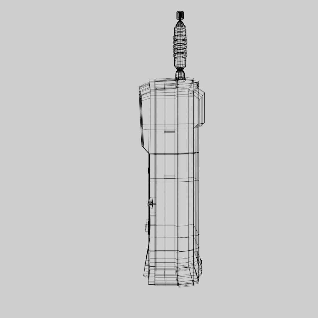 Vintage Walkie Talkie TRC-214 Low-poly 3D model_7