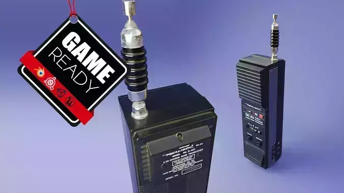 Vintage Walkie Talkie TRC-214 Low-poly 3D model